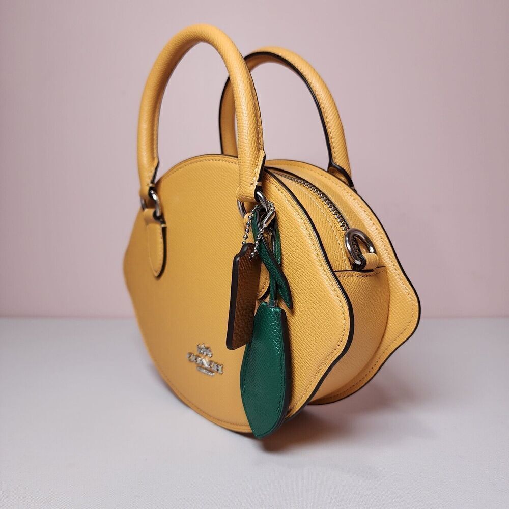 NWT Coach CR251 Lemon Crossbody Bag Honeycomb - Picture 4 of 7